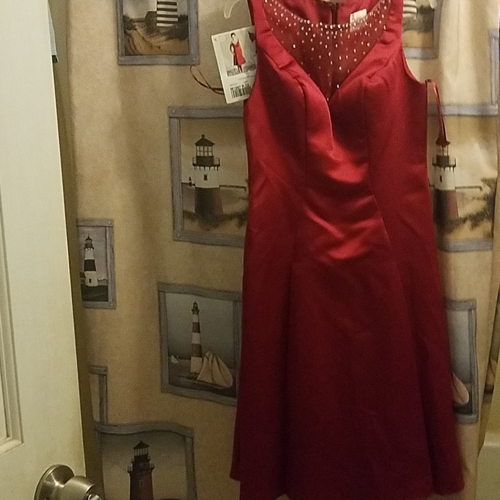 Dark red bride's maid dress by modern maids collec